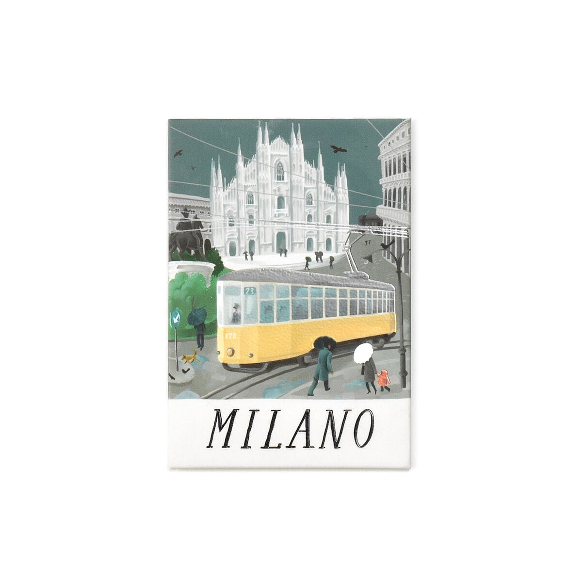 Aimant Illustré Milan - World Cities Collection
