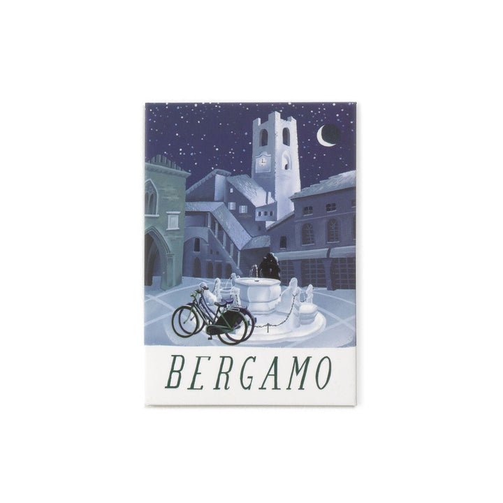 Aimant Illustraté Bergame - Collection Villes du Monde