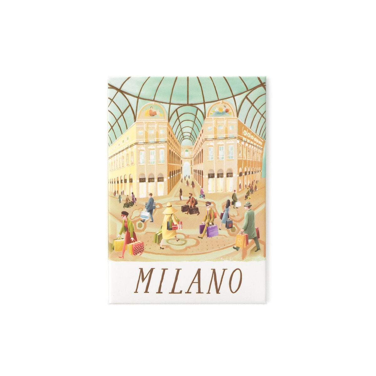 Aimant Illustraté Milan - Collection Villes du Monde