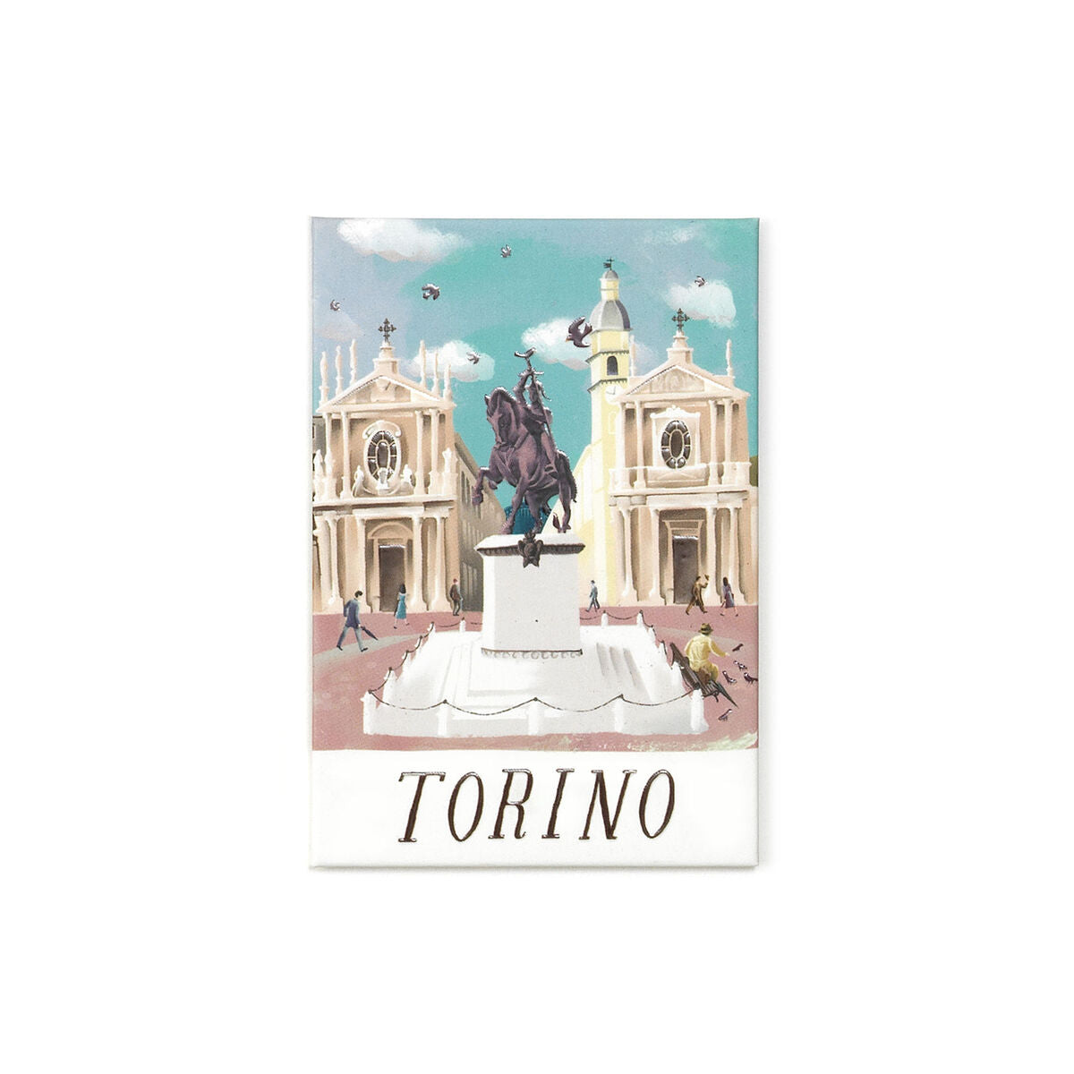 Aimant Illustraté Turin - Collection Villes du Monde