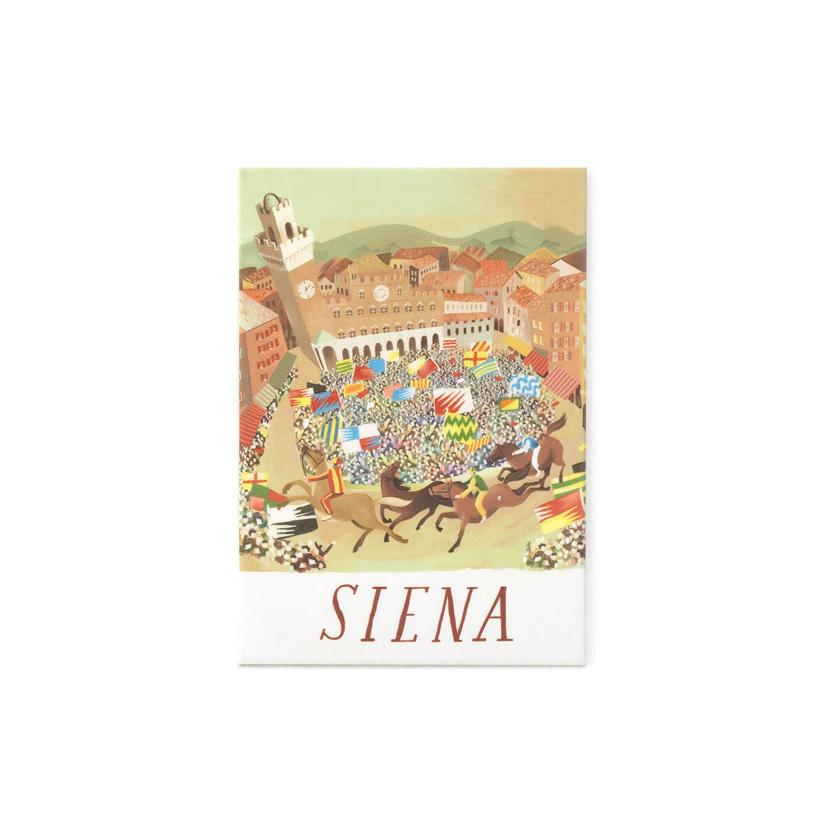 Aimant Illustraté Sienne - Collection Villes du Monde