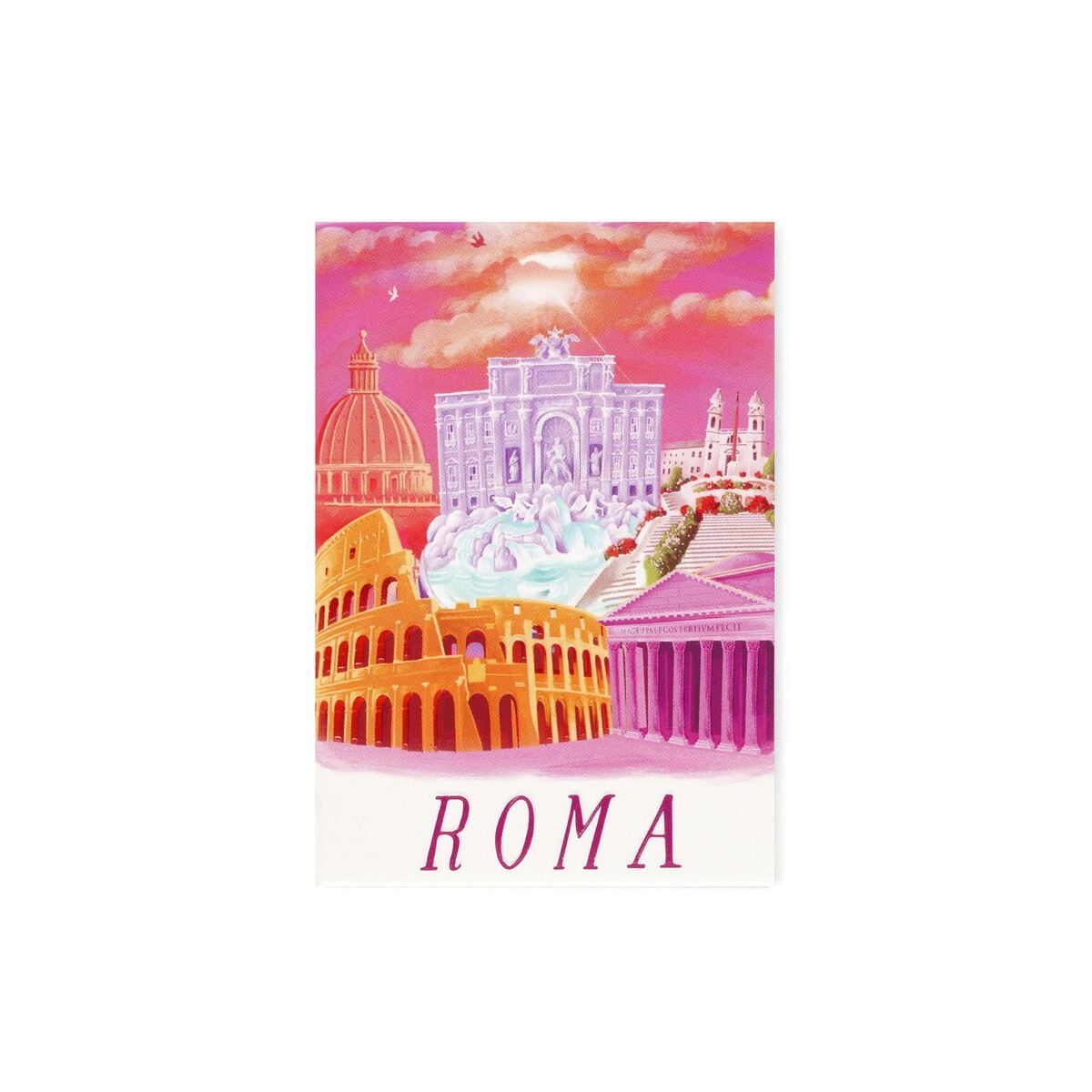 Aimant Illustraté Rome - Collection Villes du Monde