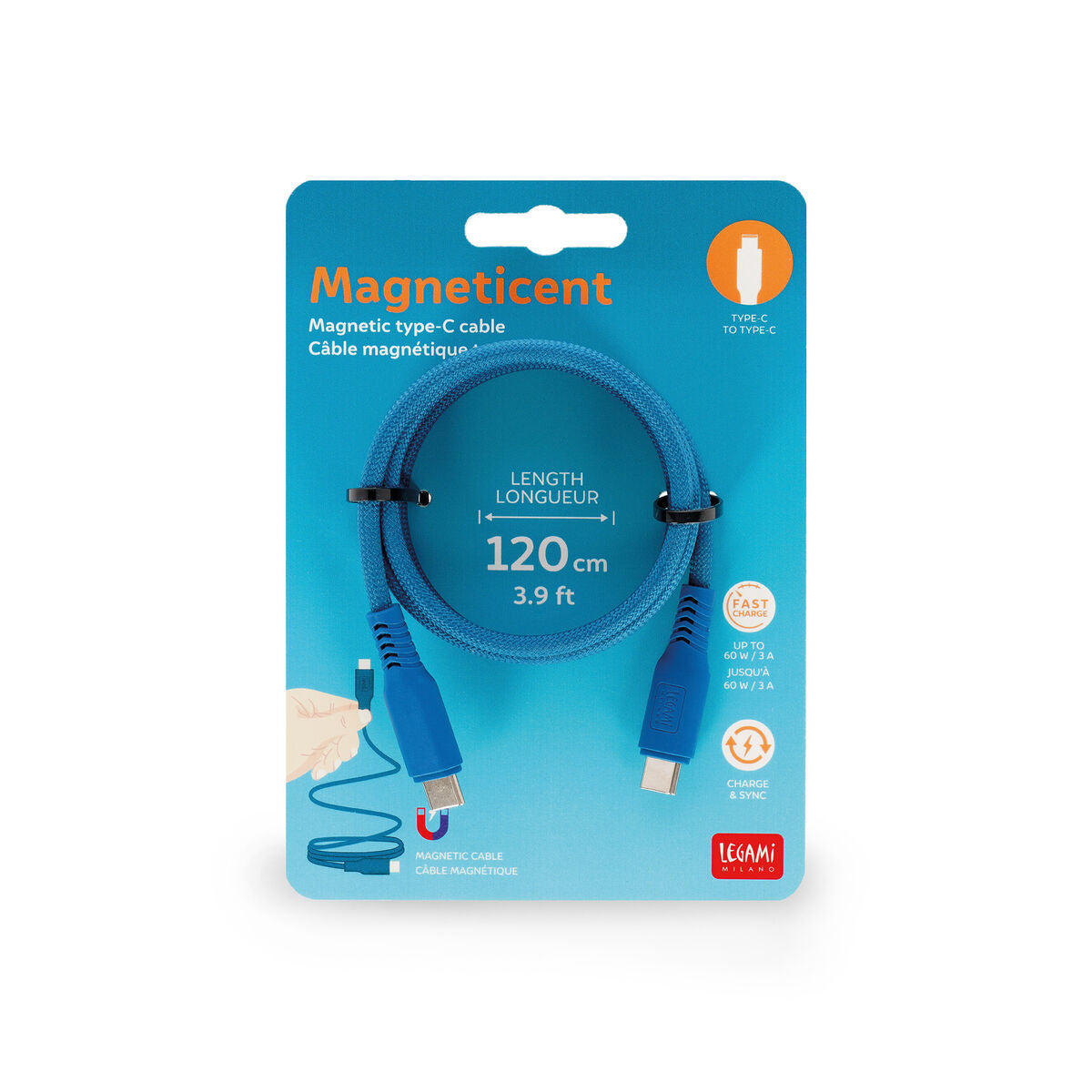 Câble magnétique type-c de charge et de synchronisation - Petrol