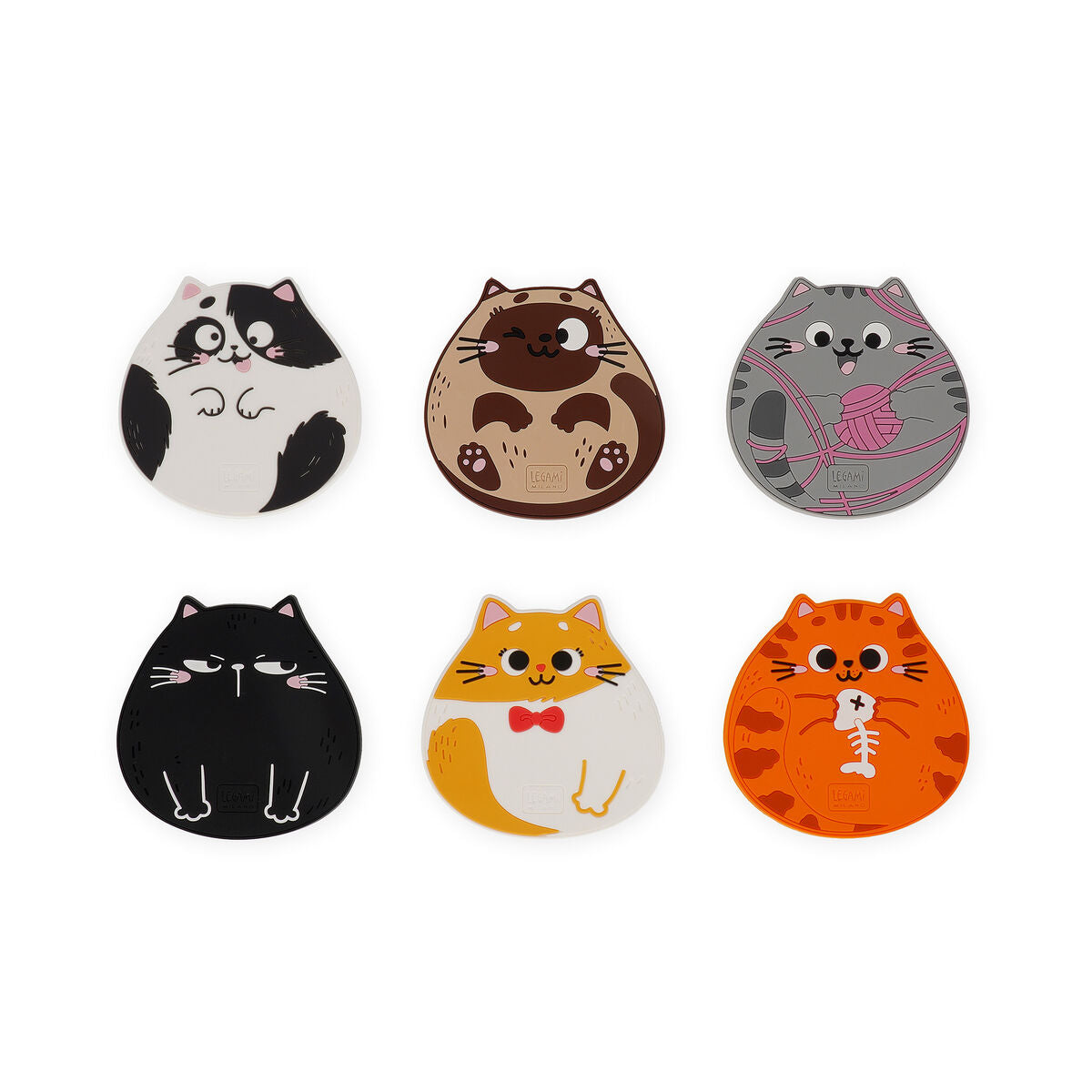 Set de 6 Dessous de verre - The Coaster Club - Kitty