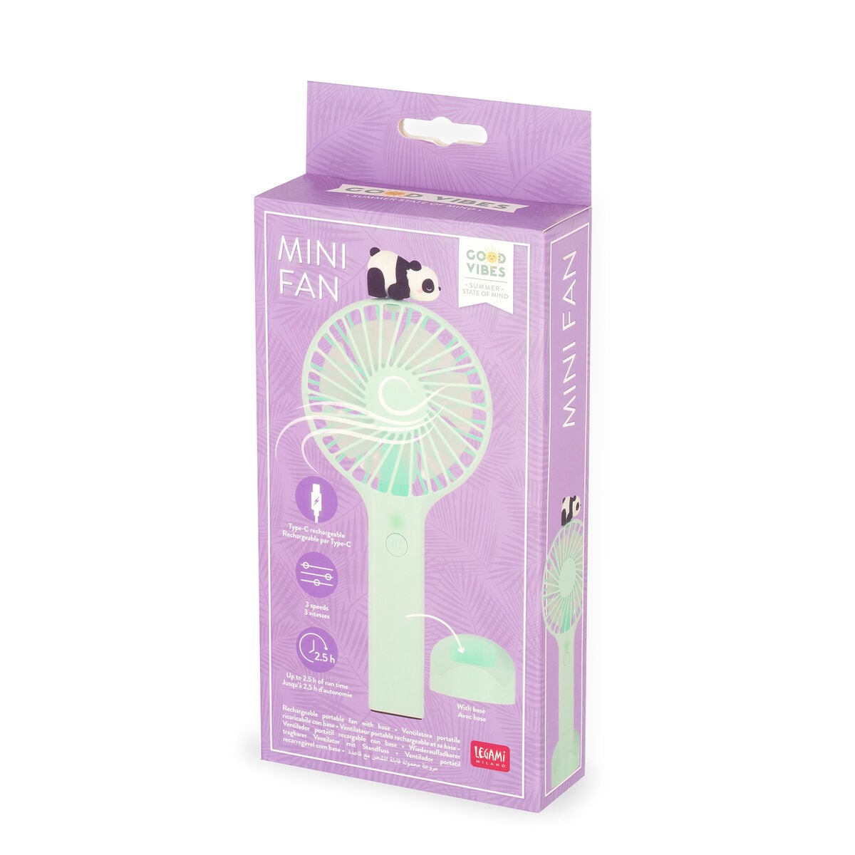 Ventilateur Portable Rechargeable Avec Base - Mini Fan