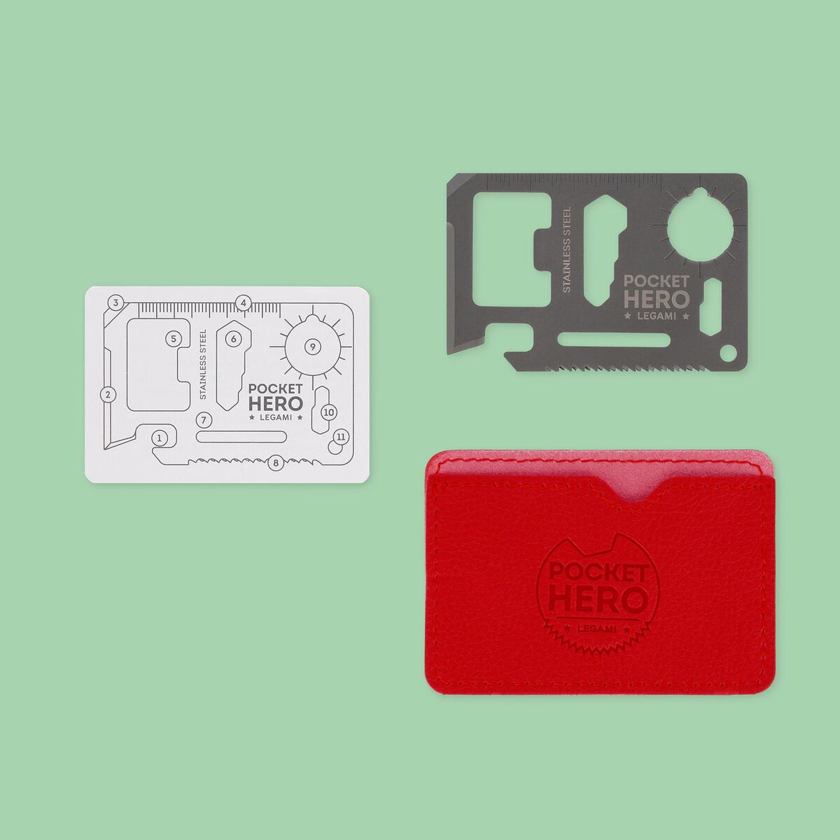 Carte multifonction en acier 11 en 1 - SOS Pocket Hero