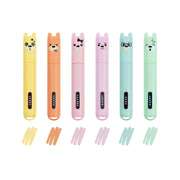 Set de 6 Mini Surligneurs Ours en peluche - Style Teddy