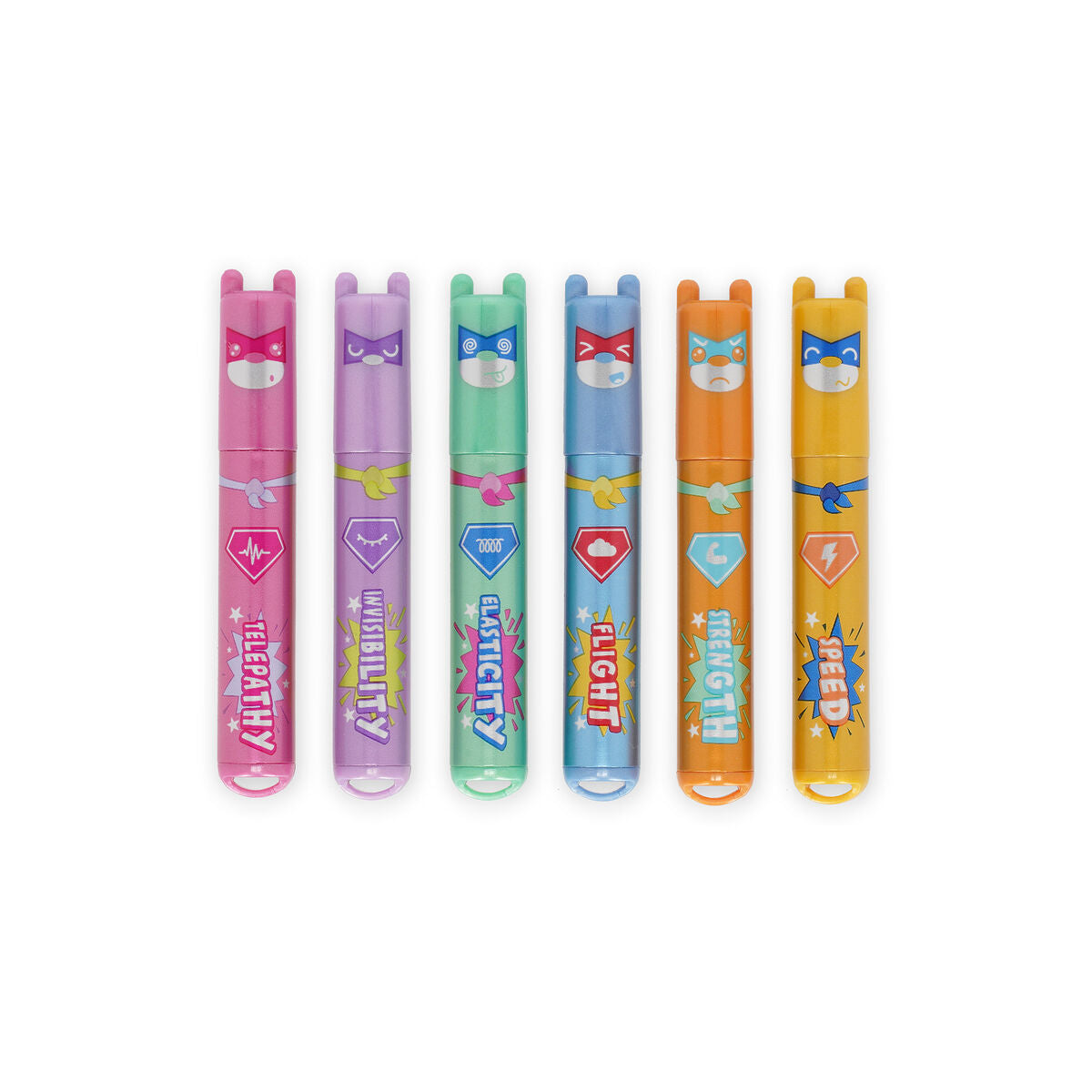 Set de 6 Mini Surligneurs - Teddy , Superpower