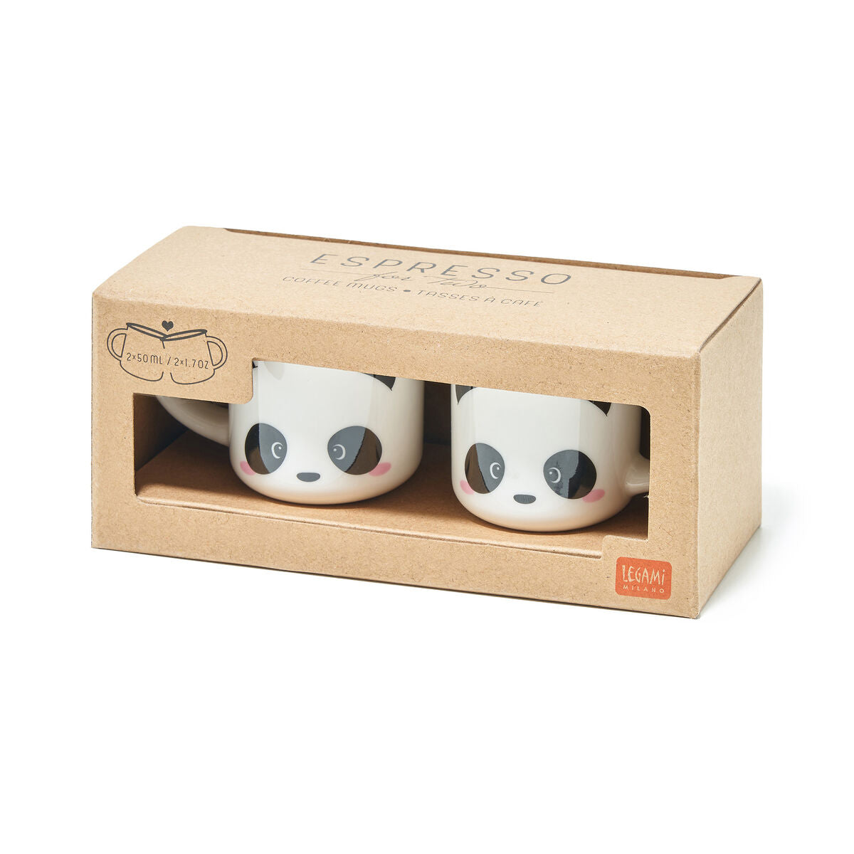 Set de 2 Tasses à Café - Panda - Espresso For Two