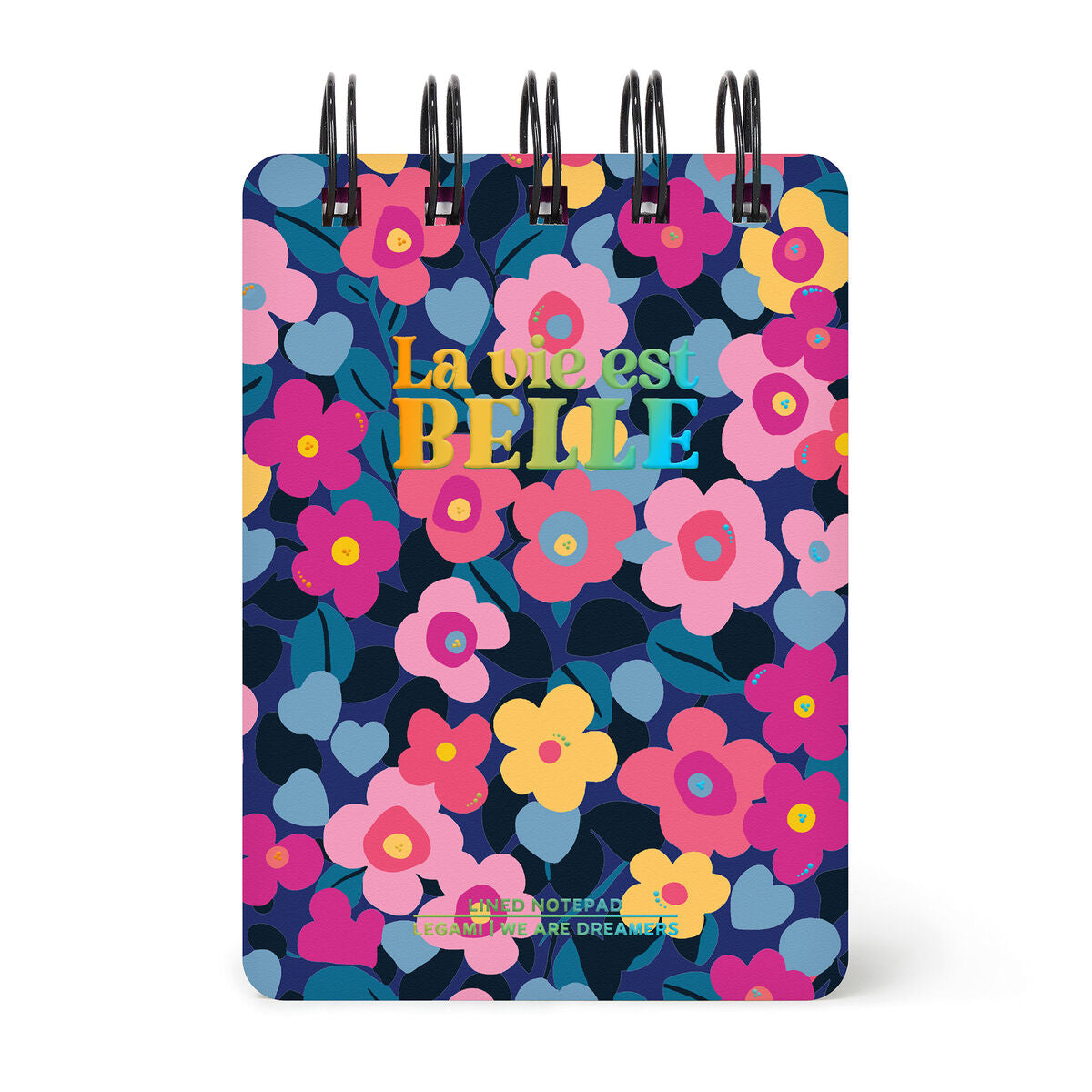Cahier Ligné à Couverture Rigide Illustré - Fleurs - Bloc-mémo - Avec Spirale