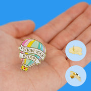 Broche en Métal Émaillé Hot Air Balloon - Pin Your Style!