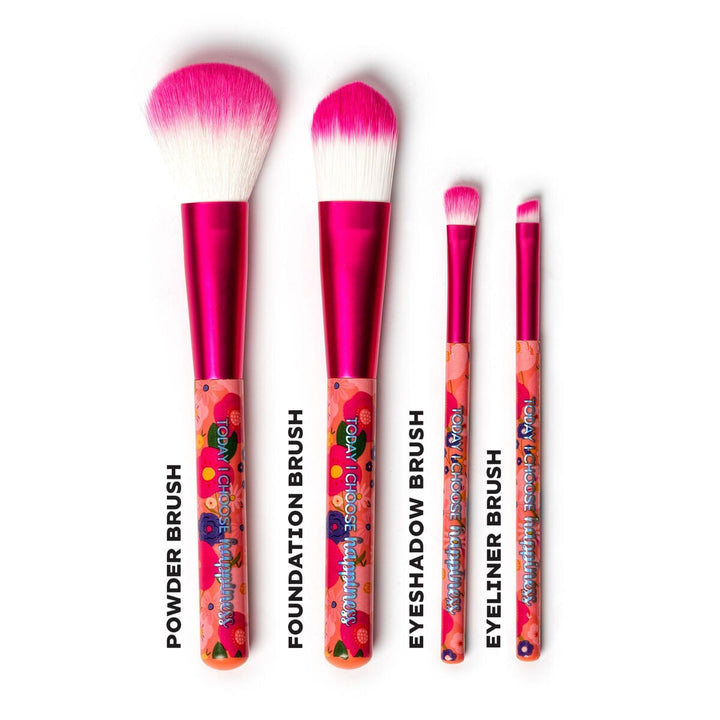 Set de 4 Pinceaux de Maquillage Fleurs - Oh Mon Glow!
