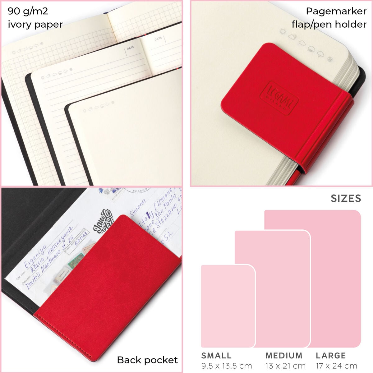 Carnet Pages Blanches avec Couverture Souple Unie - Red - My Notebook