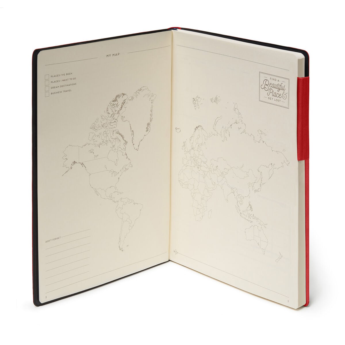Carnet Pages Blanches avec Couverture Souple Unie - Red - My Notebook