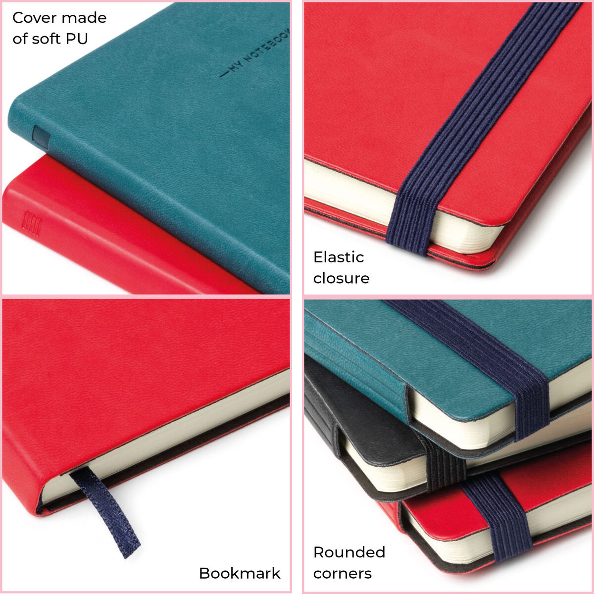 Carnet Pages Blanches avec Couverture Souple Unie - Malachite Green - My Notebook