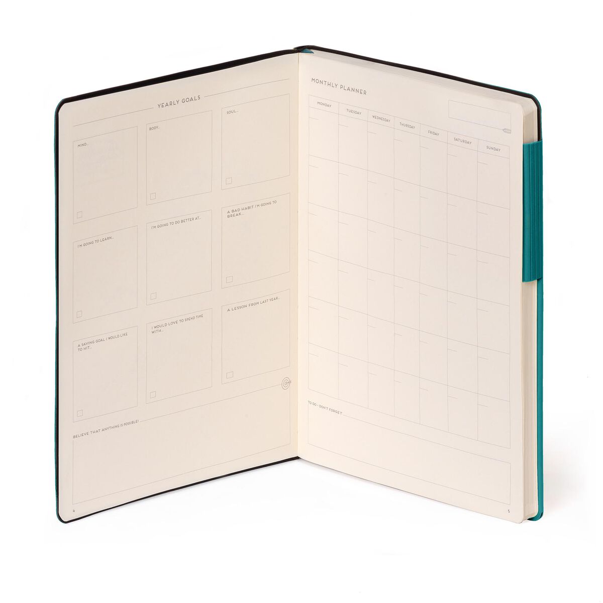 Carnet Pages Blanches avec Couverture Souple Unie - Malachite Green - My Notebook