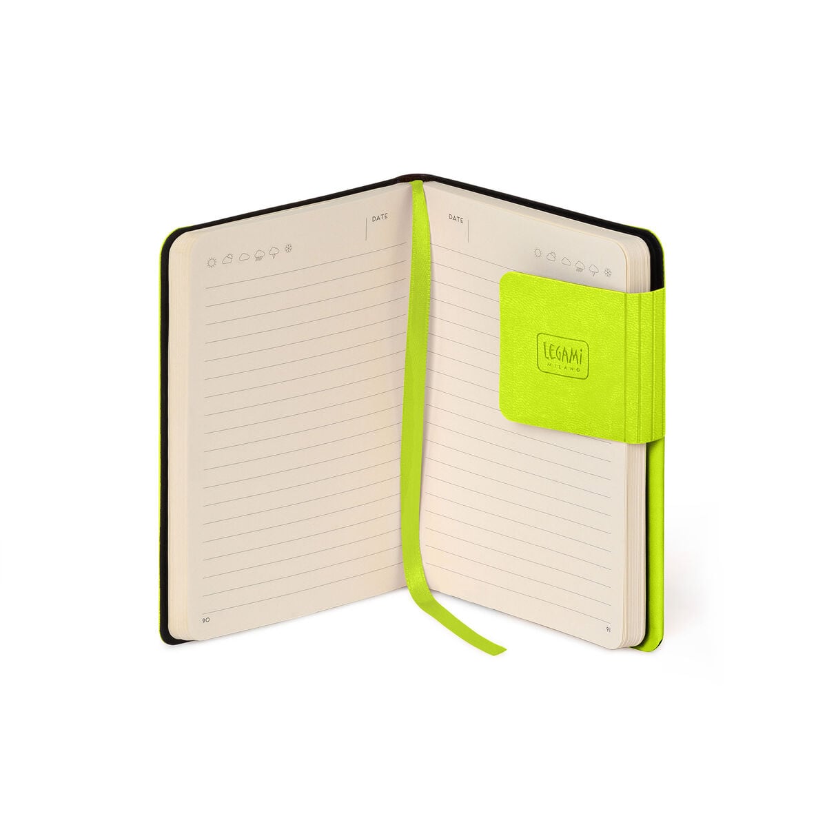 Carnet Ligné avec Couverture Souple Unie - Chartreuse - My Notebook