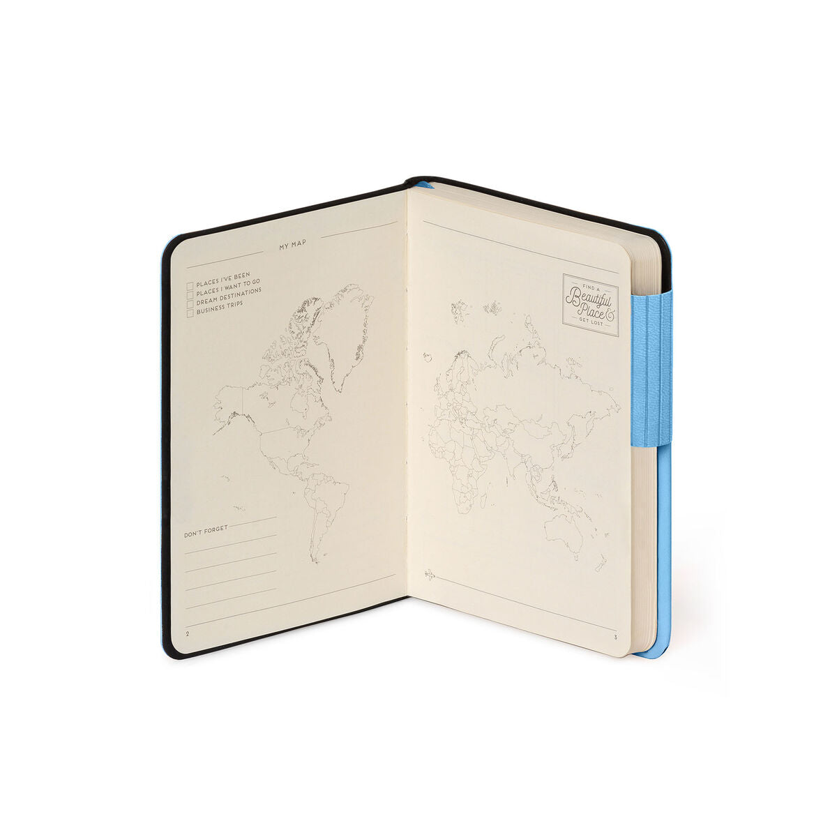 Carnet Pages Blanches avec Couverture Souple Unie - Retro Blue - My Notebook