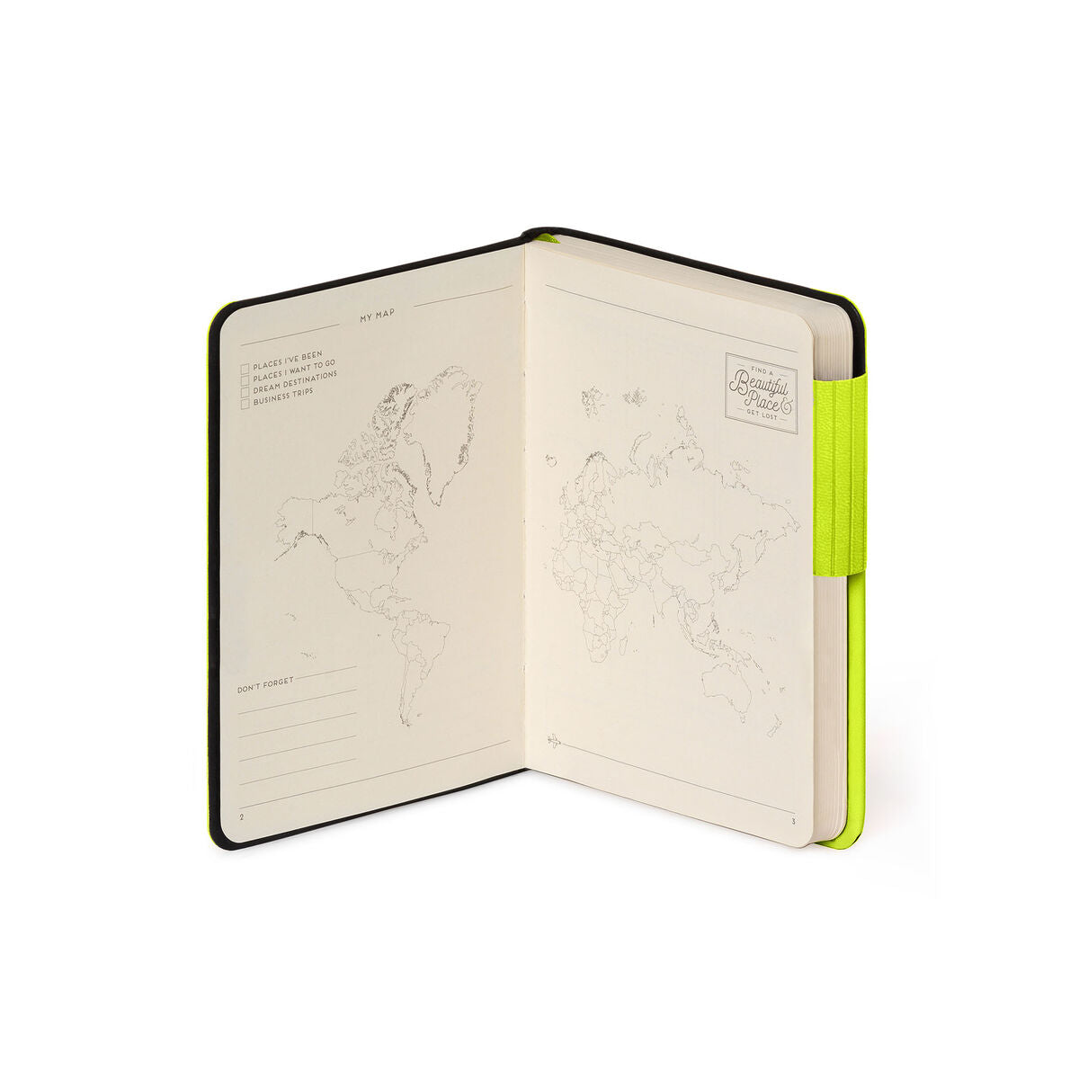 Carnet Pages Blanches avec Couverture Souple Unie - Chartreuse - My Notebook