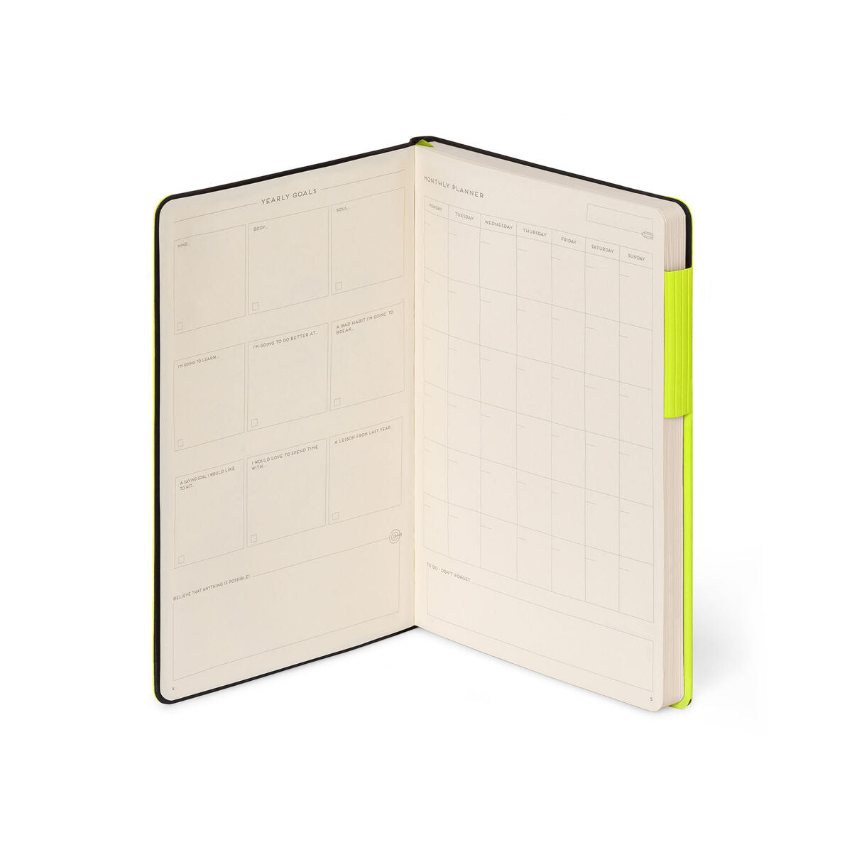 Carnet Pages Blanches avec Couverture Souple Unie - Chartreuse - My Notebook
