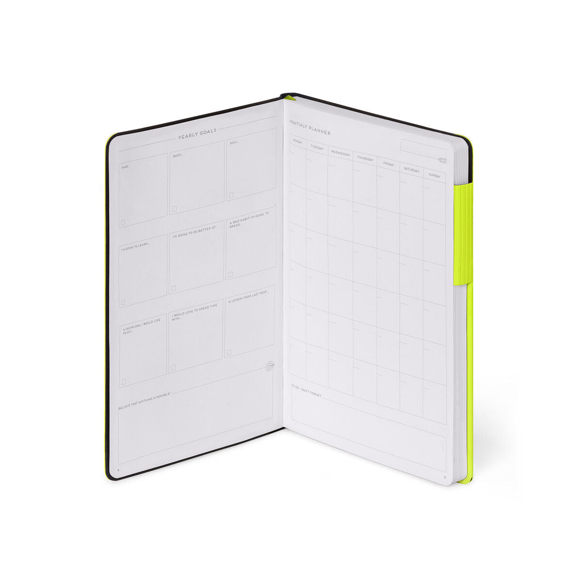 Carnet Pages Pointillées avec Couverture Souple Unie - Chartreuse - My Notebook