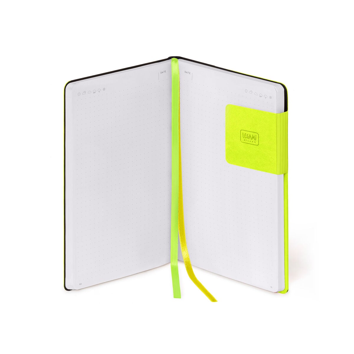Carnet Pages Pointillées avec Couverture Souple Unie - Chartreuse - My Notebook