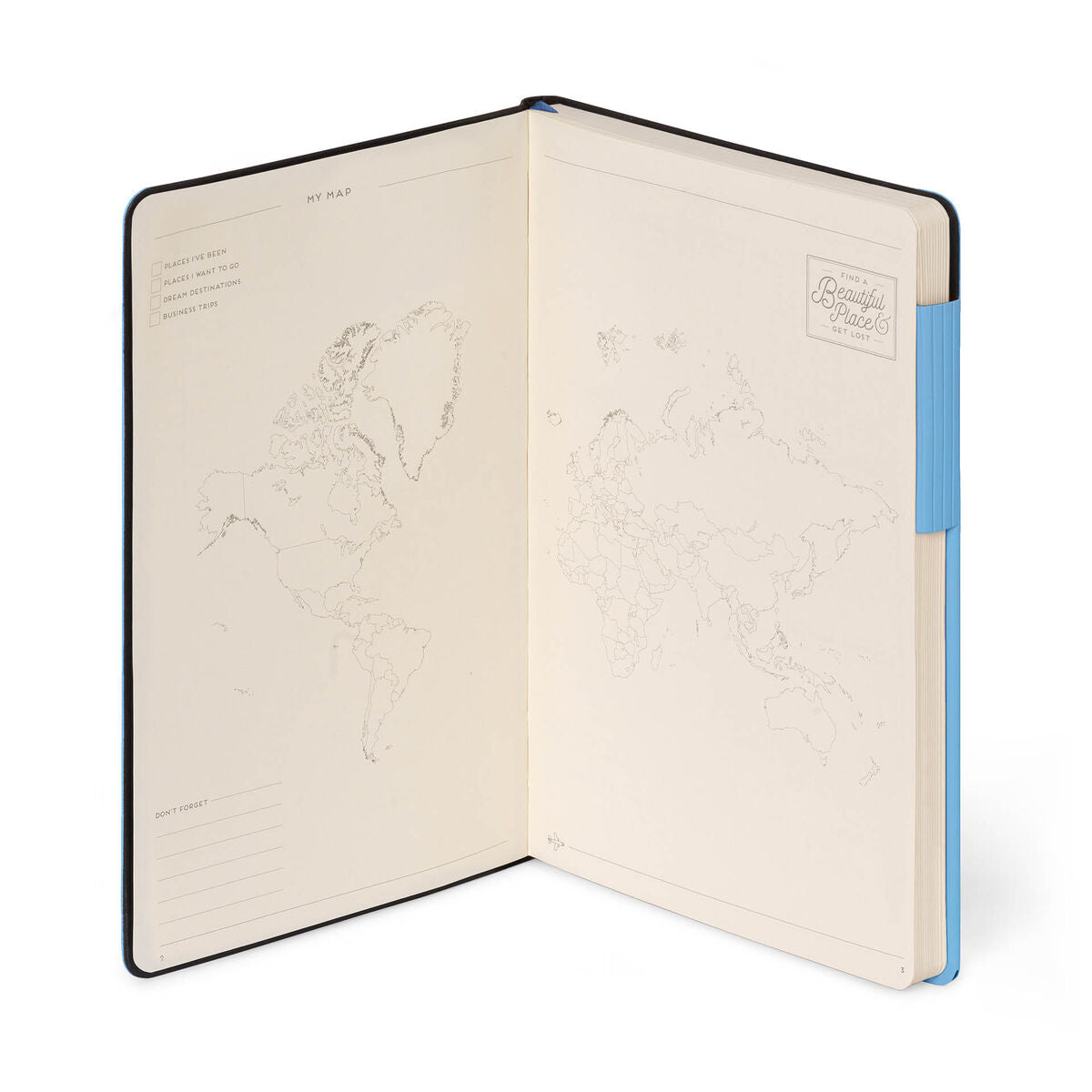 Carnet Pages Blanches avec Couverture Souple Unie - Retro Blue - My Notebook