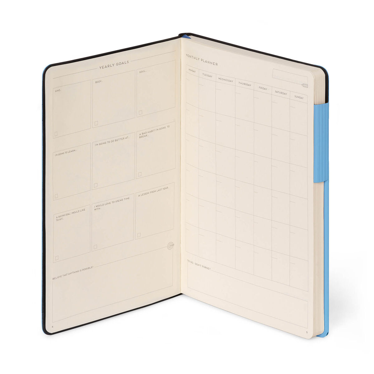 Carnet Pages Blanches avec Couverture Souple Unie - Retro Blue - My Notebook