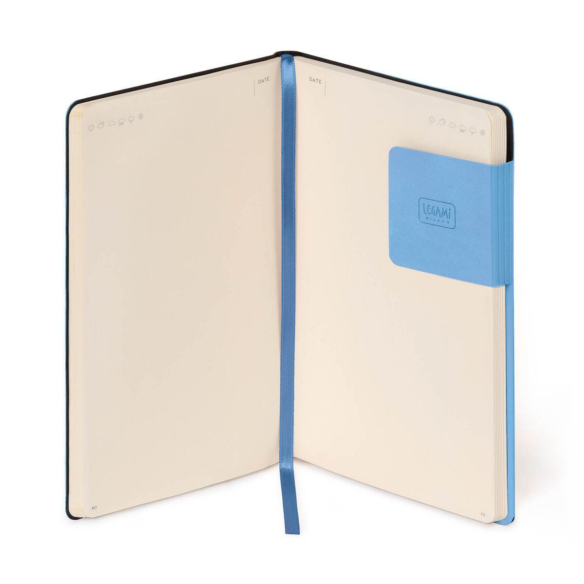 Carnet Pages Blanches avec Couverture Souple Unie - Retro Blue - My Notebook