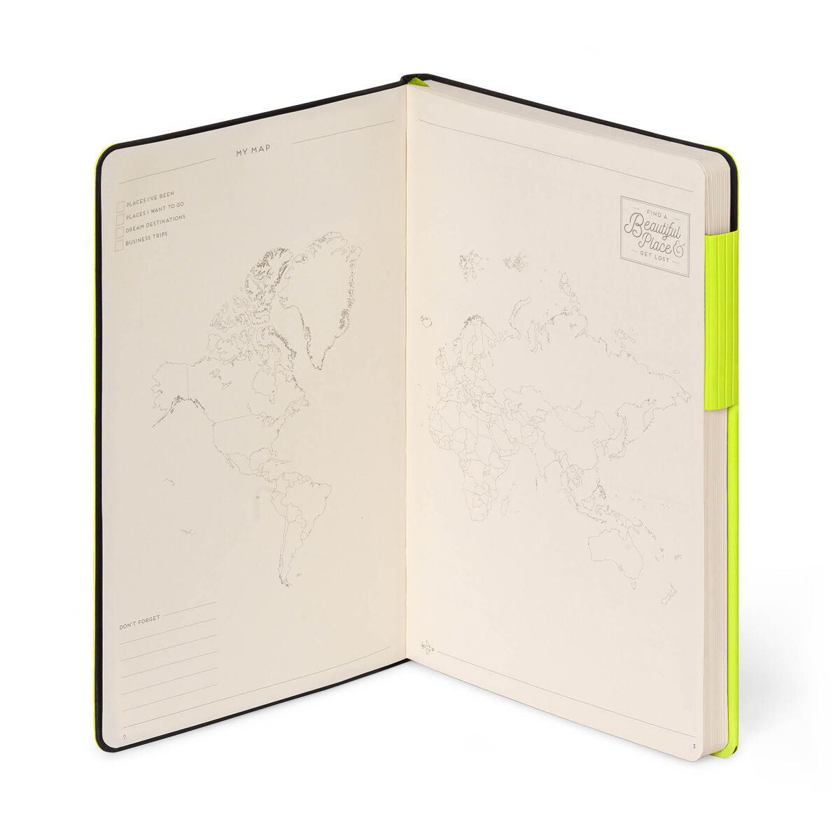 Carnet Pages Blanches avec Couverture Souple Unie - Chartreuse - My Notebook