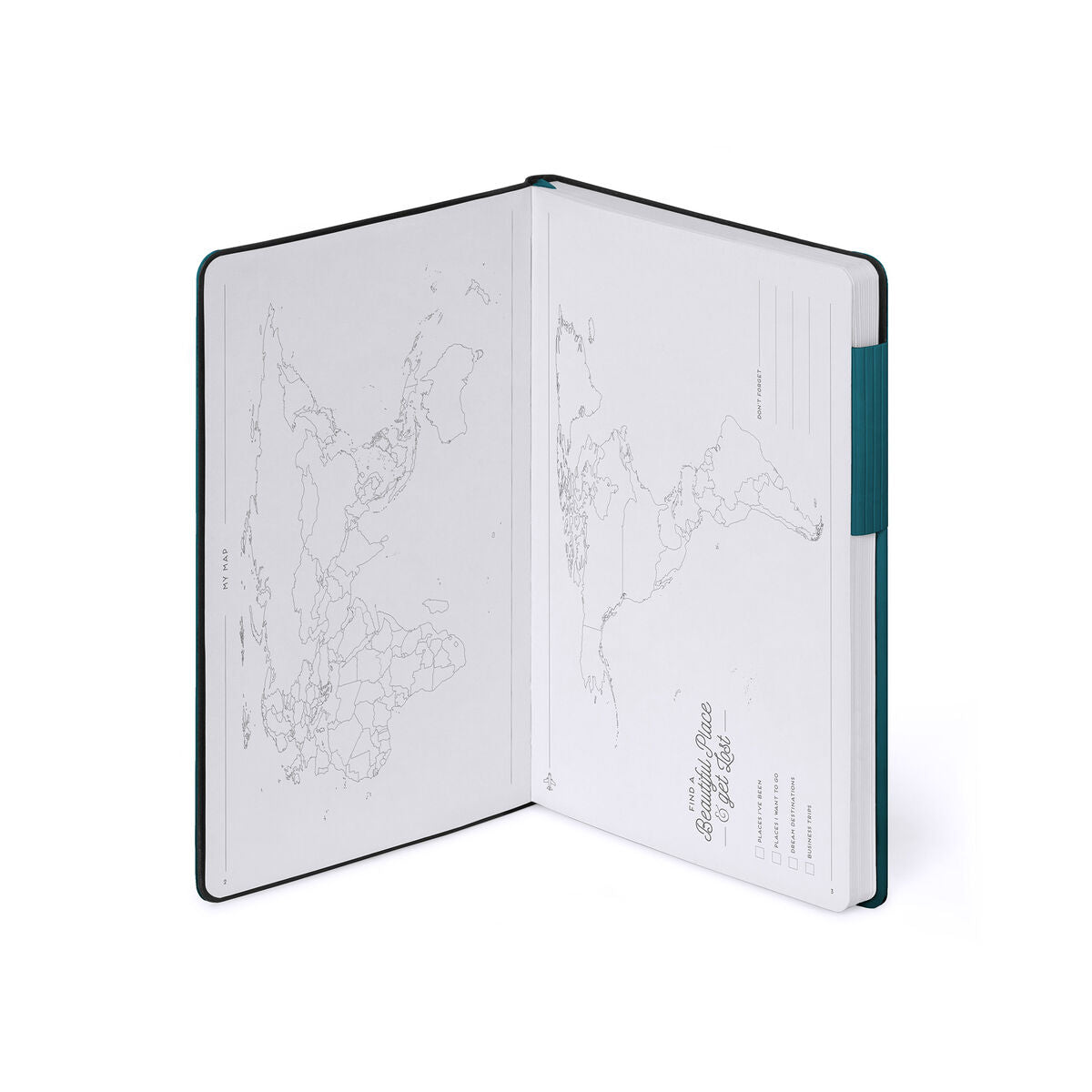 Carnet Pages Pointillées avec Couverture Souple Unie - Deep Teal - My Notebook