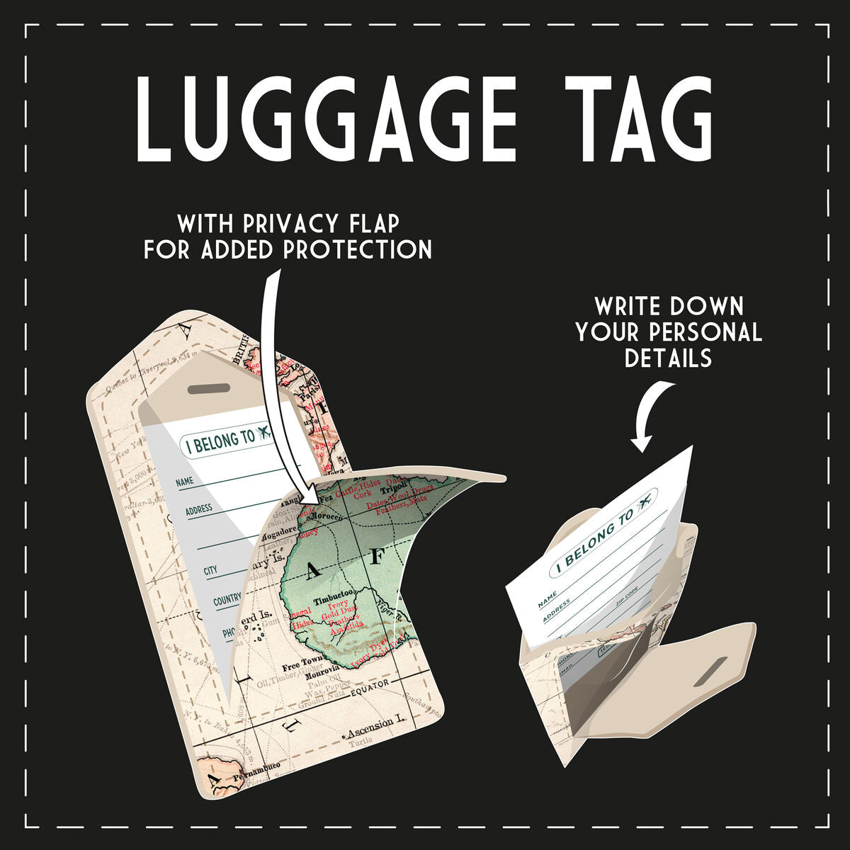 Étiquettes de Bagage Travel - Luggage Tag