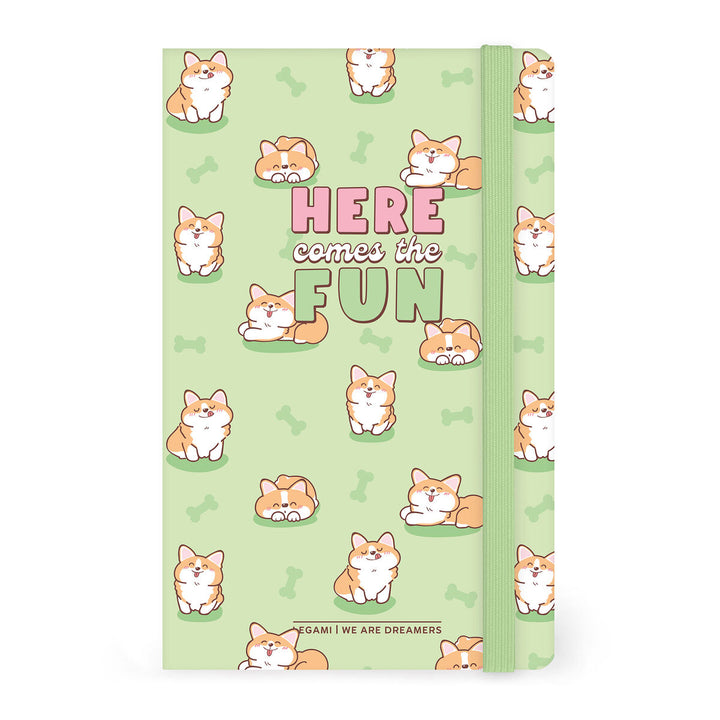 Cahier Ligné Photographique à Couverture Rigide Illustré - Corgi