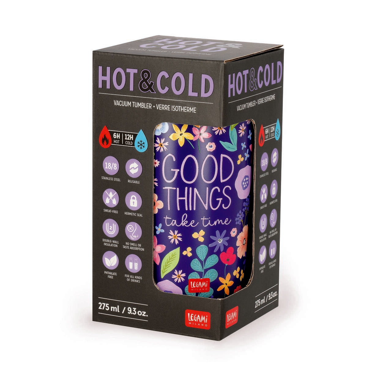 Verre Isotherme 275 ml - Flowers - Hot & Cold