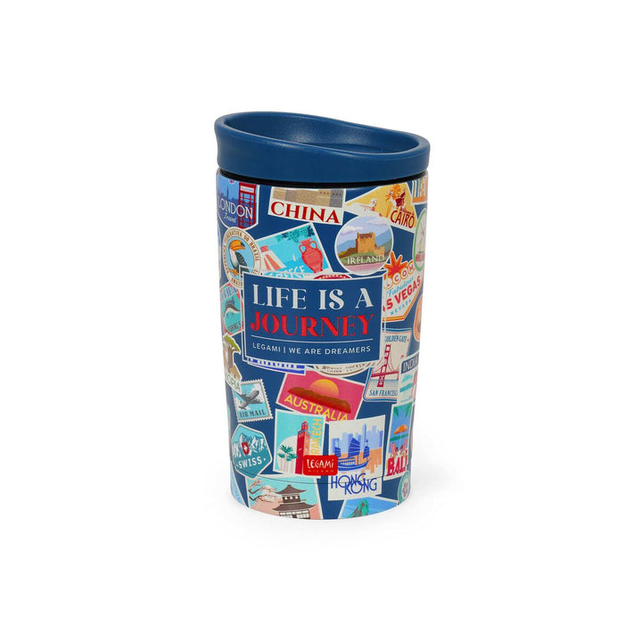 Verre Isotherme 275 ml - Stickers Voyage - Chaud et froid