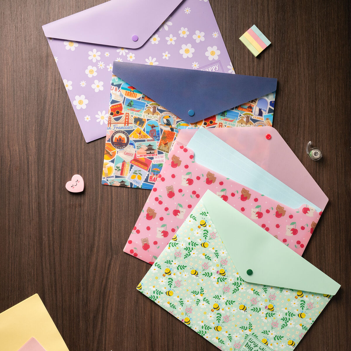 Petit Porte-documents - Fold & Order - Travel Stickers