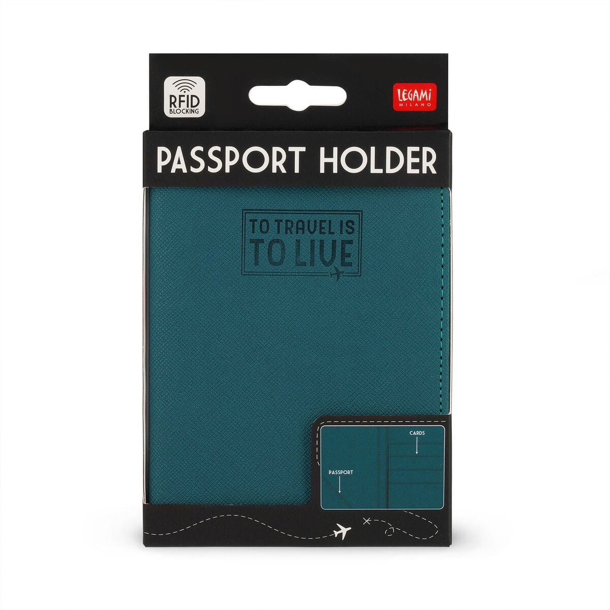 Porte-Passeport Petrol Blue - Passport Holder