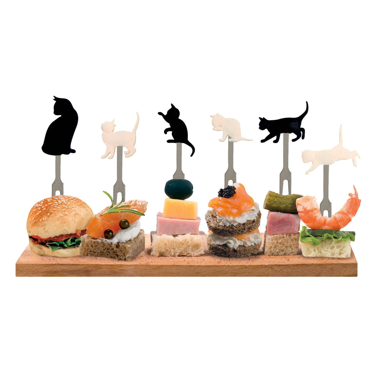 Set de 6 Petites Fourchettes à Apéritif - Kitty - Meow