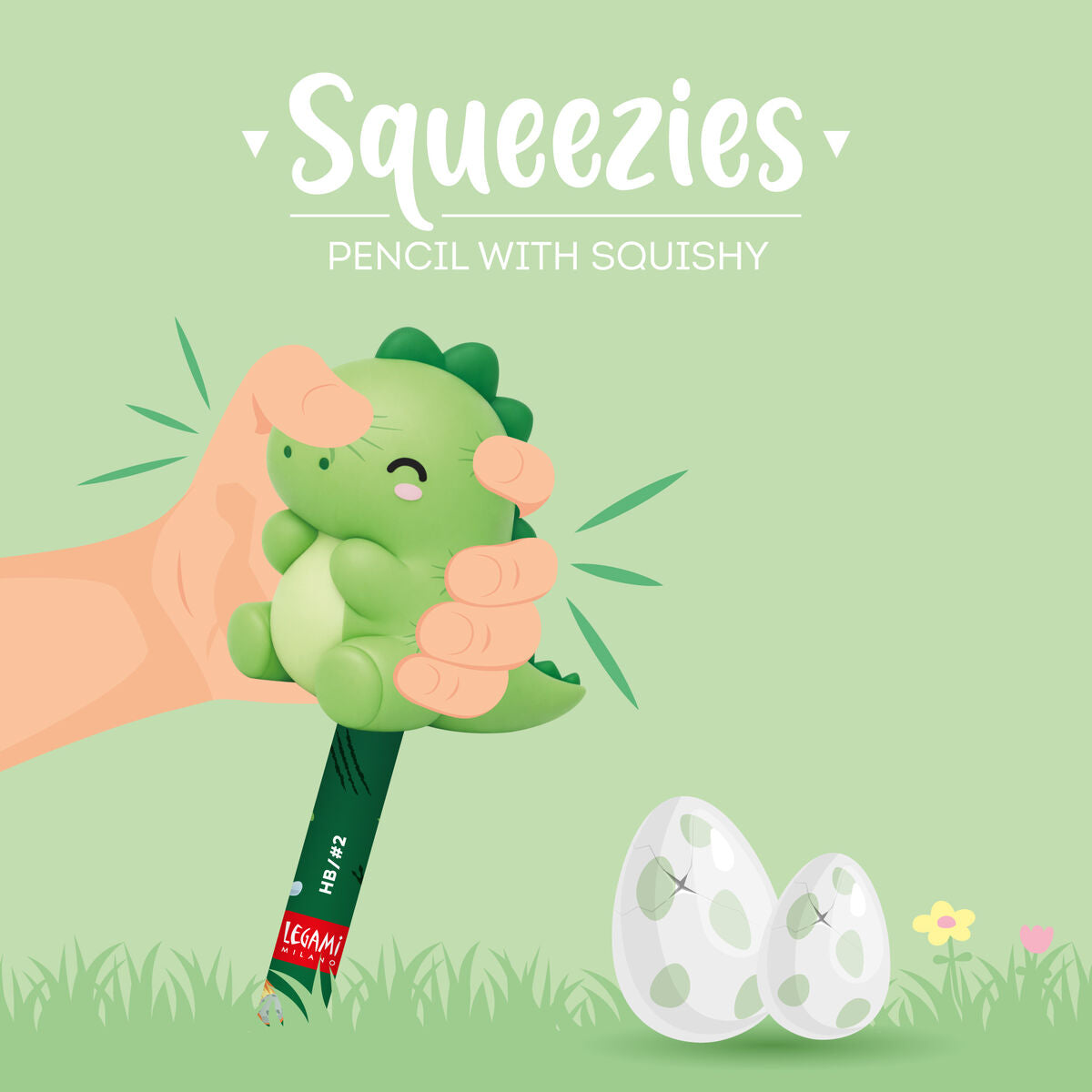 Crayon avec Anti-stress Dino « Rooarrr! » - Squeezies