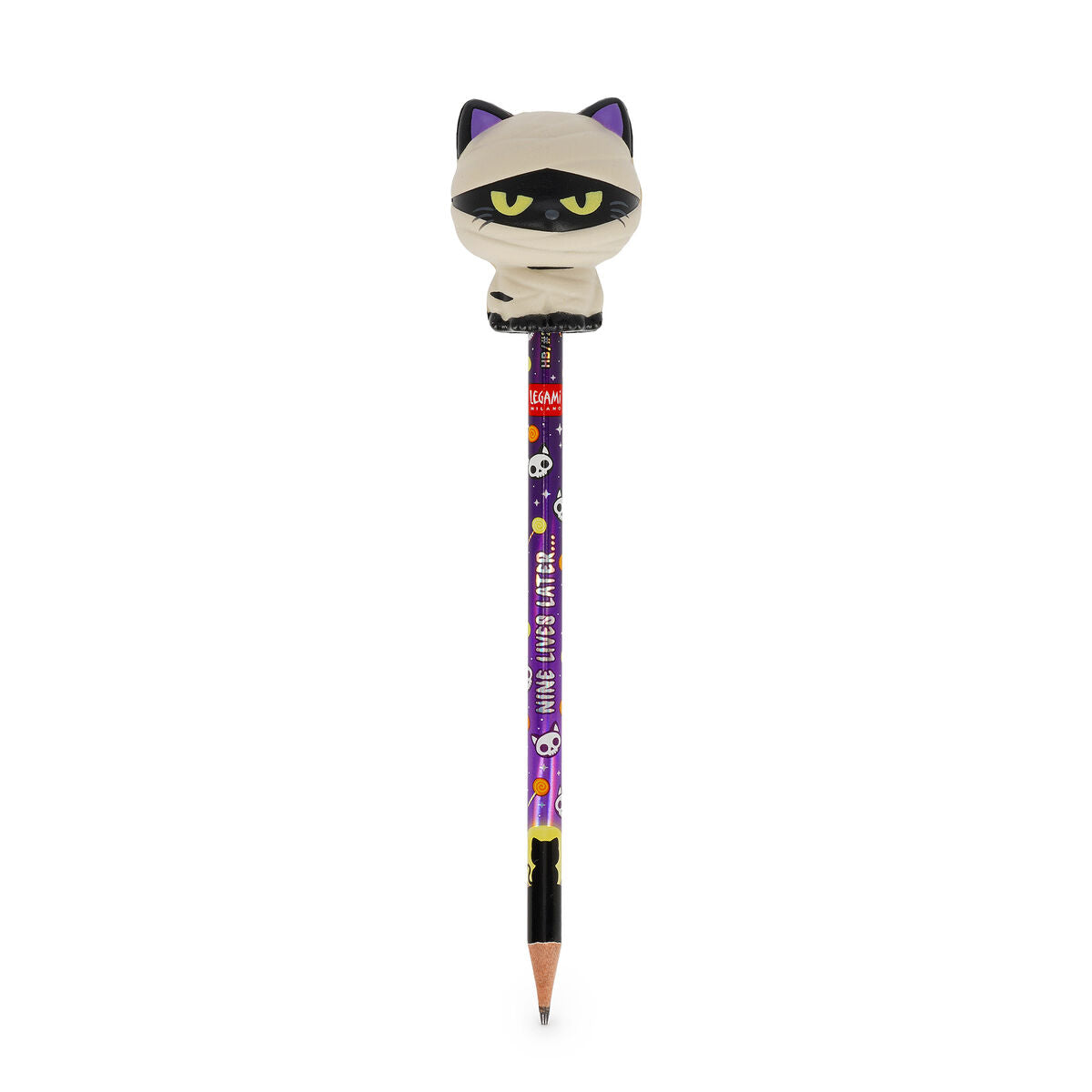 Crayon avec Anti-stress Halloween Mummy Cat « Nine Lives Later » - Squeezies