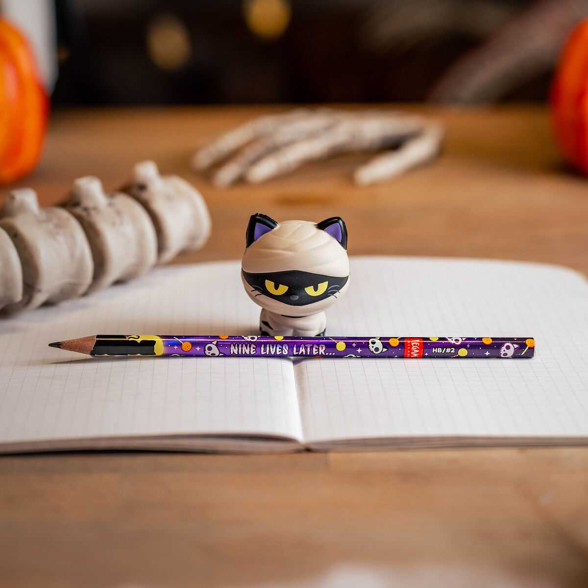 Crayon avec Anti-stress Halloween Mummy Cat « Nine Lives Later » - Squeezies
