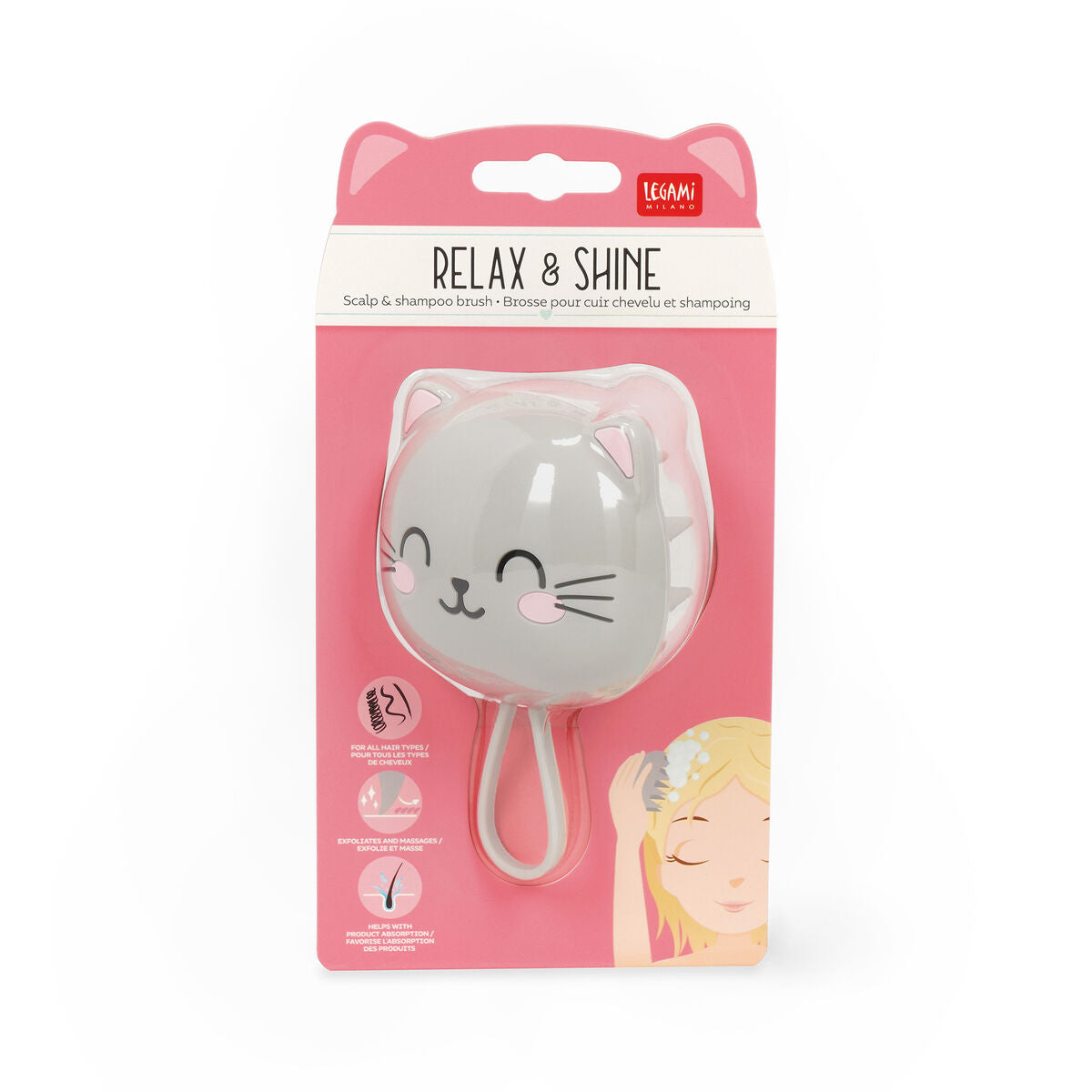 Brosse pour Cuir Chevelu et Shampoing - Relax & Shine