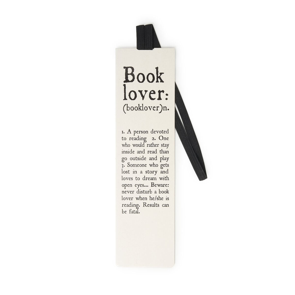 Marque-page Illustré avec Élastique - Book Lover, Read to Live - Signet