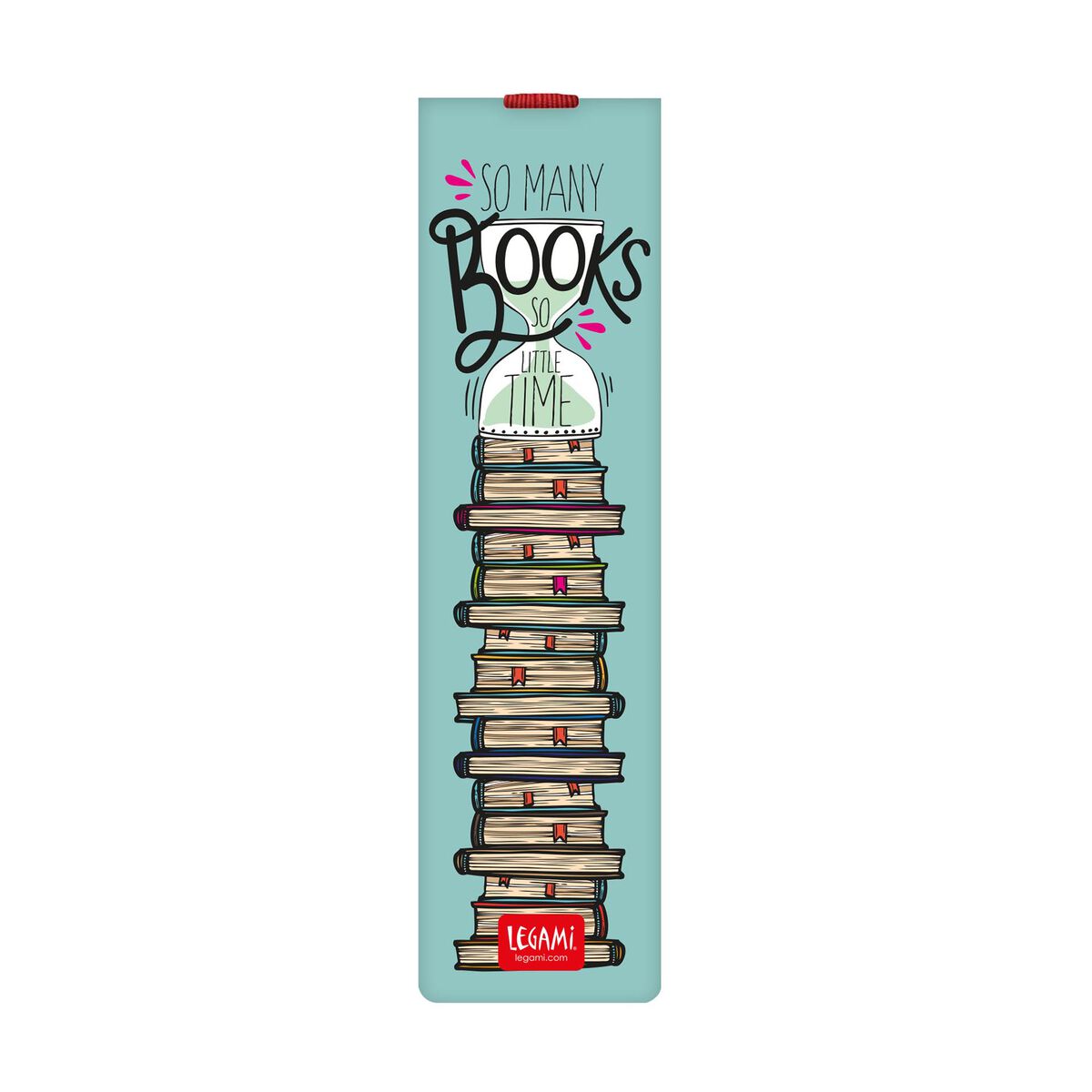 Marque-page Illustré avec Élastique - Book Lover, So Many Books - Bookmark
