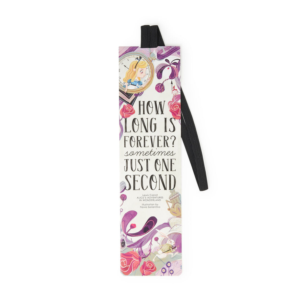 Marque-page Illustré avec Élastique - Alice in Wonderland - Signet