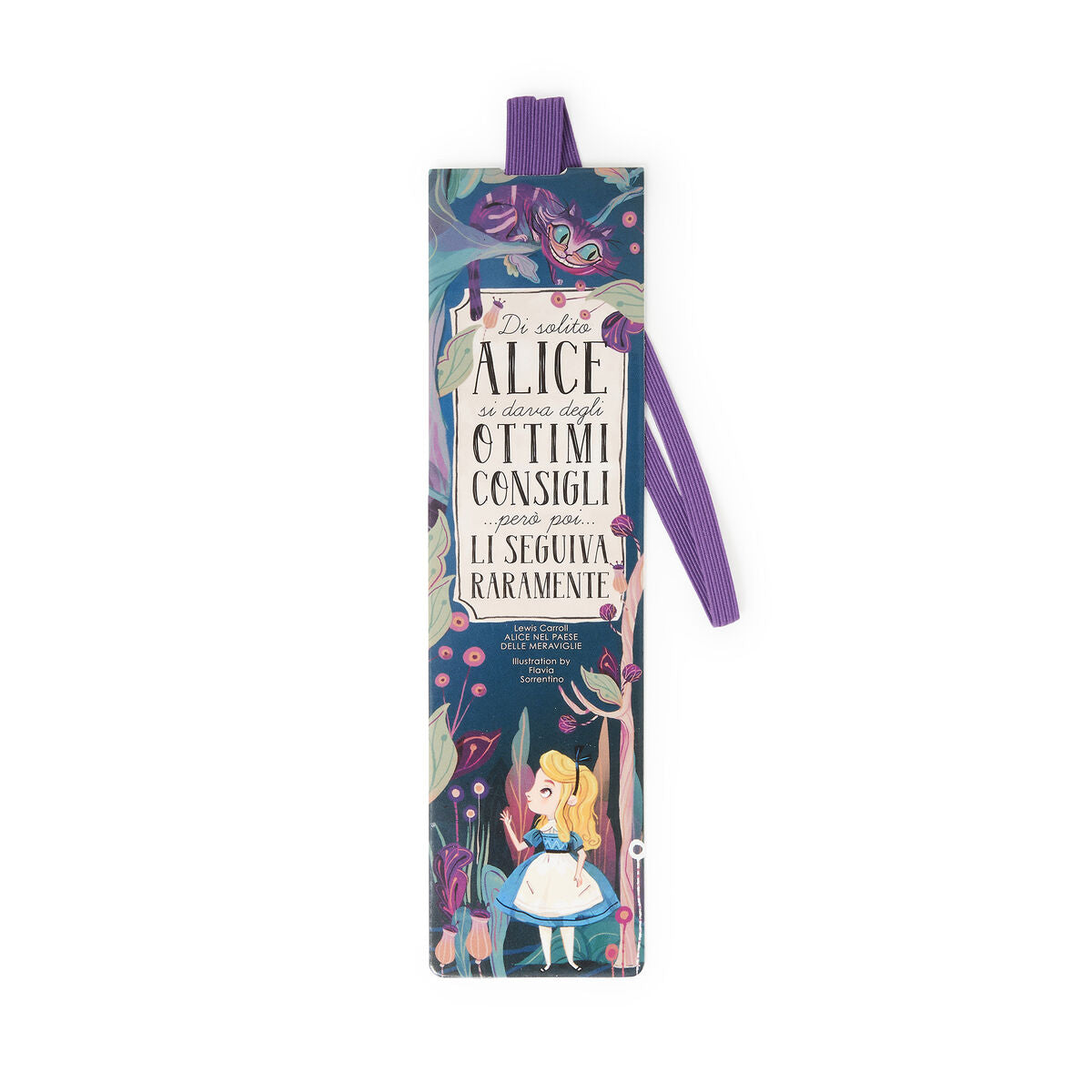 Marque-page Illustré avec Élastique - Alice in Wonderland - Signet