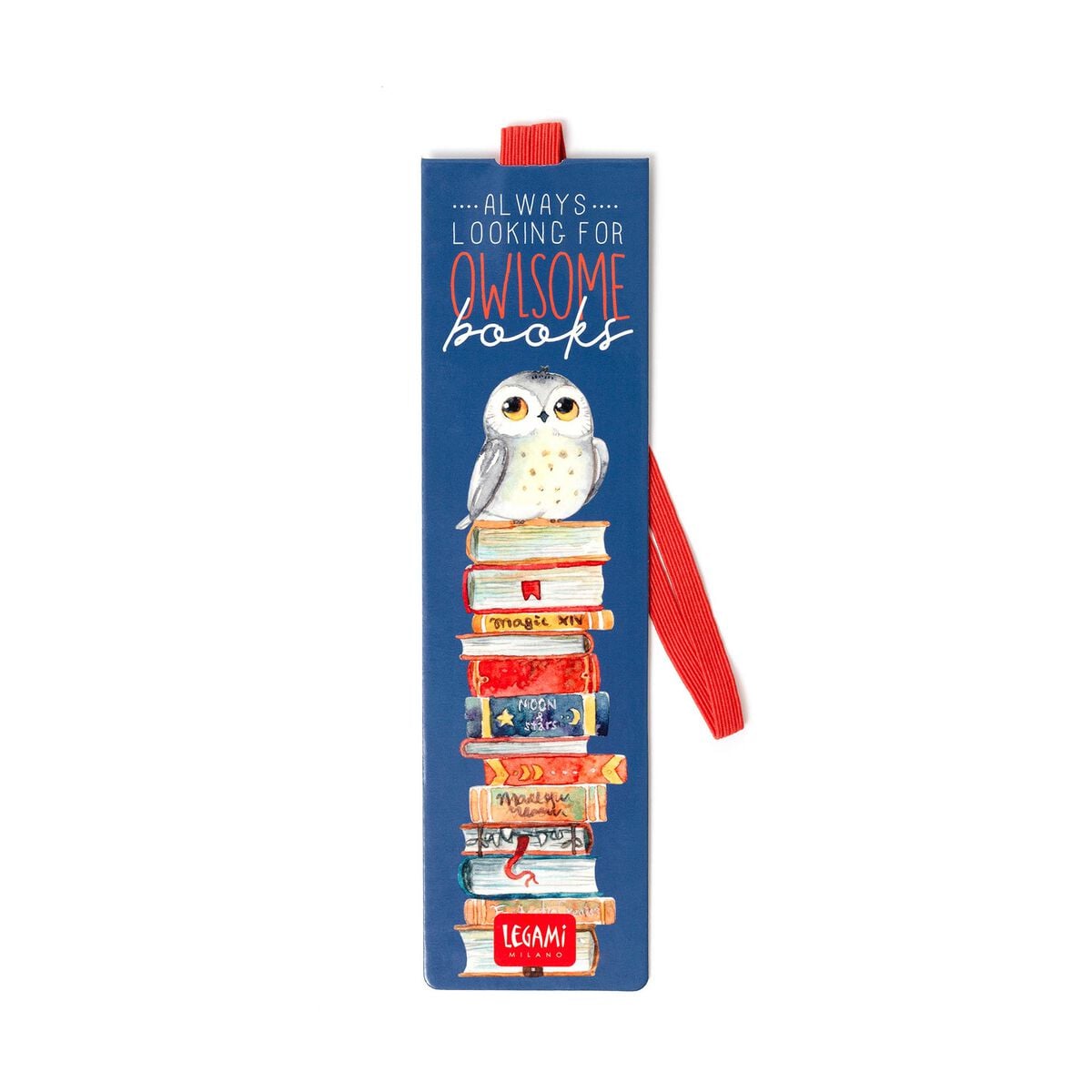 Marque-page Illustré avec Élastique - Owl - Signet
