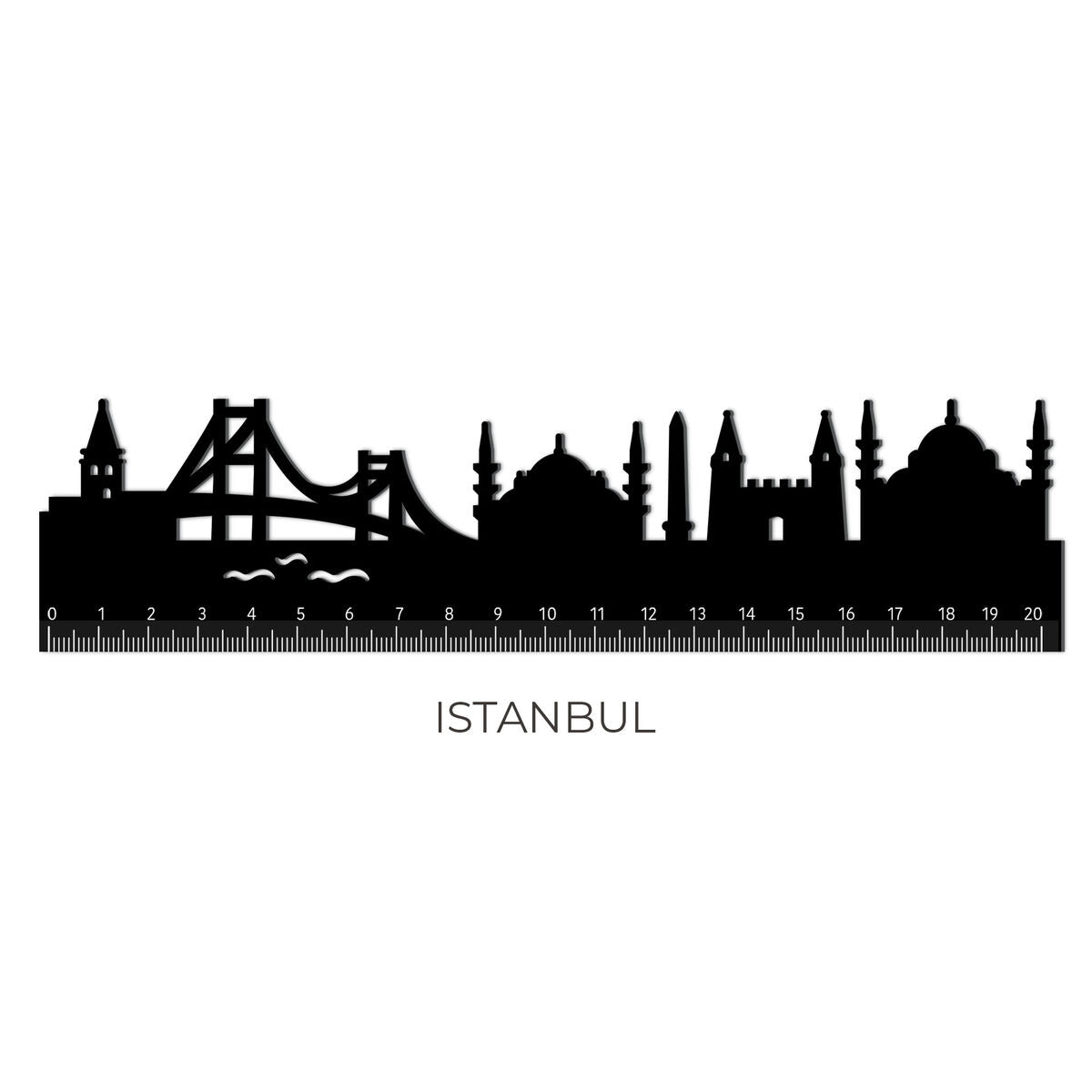 Règle avec Ligne d-Horizon d-Istanbul- Suivre The Skyline