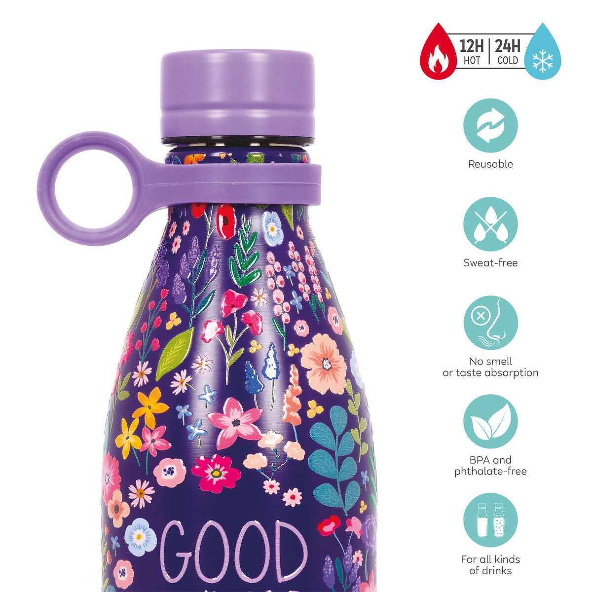 Gourde thermique 800 ml - Flowers - Hot & Cold
