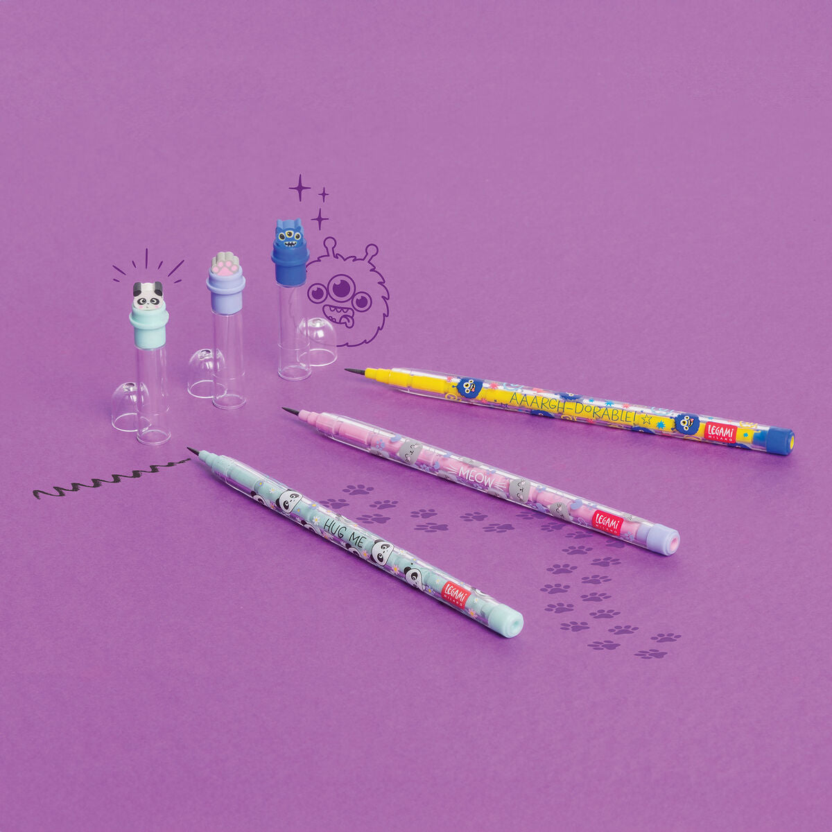 Crayons Empilables avec Gomme Panda - Take a Tip